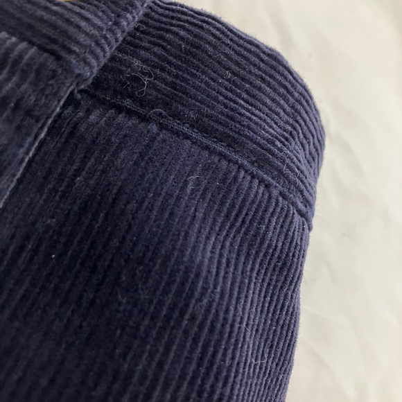 Vintage Laura Ashley high waisted navy blue cords corduroy 90s trousers pants - Picture 6 of 7